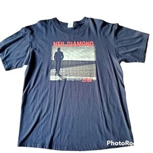 Neil Diamond 2008 Home Before Dark Shirt Sleeve Concert Tshirt, Size Large